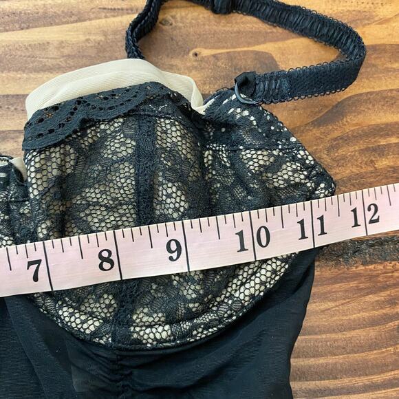 Victoria's Secret Women's Black Lace Sheer Lingerie Slip Chemise Size 34B - Picture 10 of 11